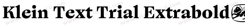 Klein Text Trial Extrabold字体转换